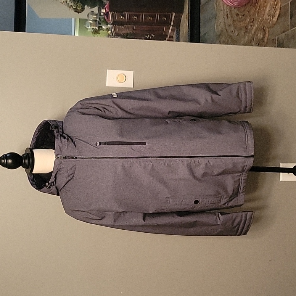 Mens Medium Nautica Gray Jacket EUC